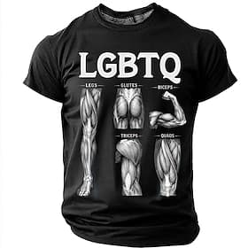 Herren Lustig T Shirt Kurzarm T-Shirt 3D-Druck Rundhalsausschnitt Hemd Mode Designer Einfach Lässig Täglich Party Burgunderrot Sommer Frühling Bekleidung S M L