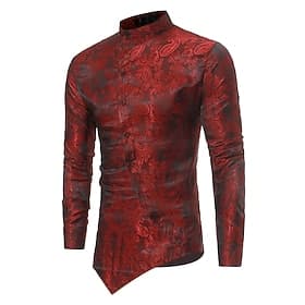 Vintage Mittelalterlich Renaissance Bluse / Hemd Prinz Jacquard Jacquard Kostüm Herren Halloween Karneval Maskerade Veranstaltung / Fest Karneval von Venedig E