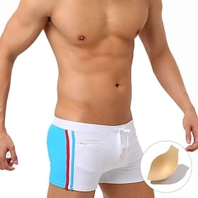 Per uomo Costume da bagno Costume da Bagno Color-blocking Boyleg Asciugatura Rapida Elastico Traspirante Costume da Bagno Body Surf Sport Acquatici Nuoto Estat