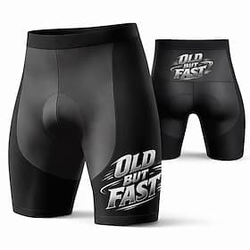 Men's Black Cycling Shorts with 3D Pad Breathable Quick Dry Sweat Wicking Triathlon Bike Shorts UPF50 Compression Outdoor Cycling Gear Fast Graphic Old But Fas