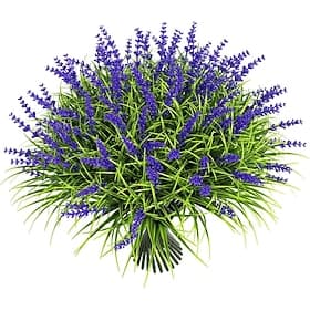 15 Bundles UV Resistant No-Fade Outdoor Artificial Plants  Flowers, Adjustable Height Fake Lavender Flowers Indoor  Outdoor Decor for Garden Patio Pathway Hang
