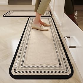 Kitchen Runner Rug Easy-to-Clean Oil-Resistant Non-Slip Diatomaceous Earth Absorbent Mat for Home and Bathroom