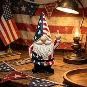 Rude Middle Finger Gnome, Naughty Garden Gnome Statue, Funny Mini Gnome Decor, Middle Finger Statue Outdoor Garden Decoration for Yard Patio Lawn Ornament