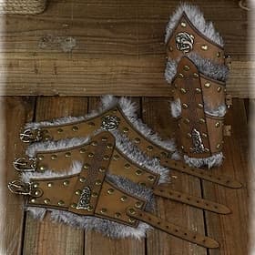 Medieval Renaissance Armor Arm Guards Viking Barbarian Fancy Dress Unisex Viking Halloween Carnival Performance LARP Ren Faire Adults' Arm Guards