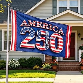 U.S. 250th Anniversary Flag Featuring Bald Eagle, Fireworks and We the People Ideal Patriotic Outdoor Decoration for Celebrations thumbnail 2