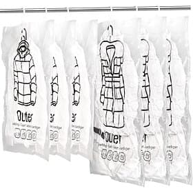 6 Pack Hanging Vacuum Storage Bag Reusable Space Saver Compressed Bag with Hangers 3pcs in 26.3x35.4inch(67x90cm) and 3pcs in 26.3x43.3inch (67x110cm).Work wit