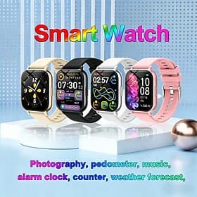 Smart Watch for Men Women, Fitness Tracker with DIY Custom Wallpaper, Heart Rate Sleep SpO2 Monitor, IP68 Waterproof, Pedometer, Music  Camera Control, Weather