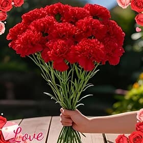 12pcs Artificial Carnation Bouquet, Imitation Plants, Silk Carnations for Mother's Day and Valentine's Day, Suitable for Wedding Centerpieces, Bridal Showers,