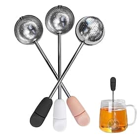 3Pcs Stainless Steel Mesh Twisting Tea Ball Infuser, Reusable Stainless Steel Loose Leaf Tea Steeper, Fine Mesh Tea Interval Diffuser Strainer for Tea  Coffee