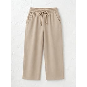 Women's Cotton Linen Shorts Capri Pants Chinos Summer Shorts Vacation Streetwear Casual Knee Length Medium Waist Plain Drawstring Pocket Comfortable Breathable