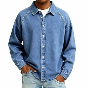 camicia da uomo softfade™ camicia casual camicia lavaggio acido capo tinto nero bordeaux verde azzurro manica lunga camicia semplice colletto casual quotidiano thumbnail 2
