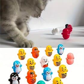 100 pcs of Cat Rolling Toys Diverse Styles Interactive Play and Exercise Equipment Durable Plastic Material