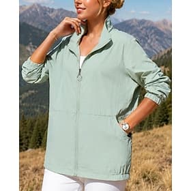 Women's Windbreaker Hiking Jacket UV Protection Jacket Outdoor Waterproof Quick Dry Breathable Hiking Outfits Hiking Clothes Summer Spring Top Climbing Camping