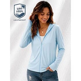 Per donna Giacca Casual Protezione Solare Asciugatura Rapida Regolabile Casual Tinta unica Casuale Regolare Con Cappuccio Vestibilità regolare Manica Lunga Cap thumbnail 2