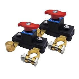 2 Pack Battery Disconnect Switch, Top Post Master Battery Cut Off Switch, 12V 24V Heavy Duty Power Kill Switch for Car, RV, Boat, Marine, Truck, Automotive Bat