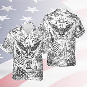 4 juli 2026 250e Voor heren Adelaar Amerikaanse vlag Overhemd Zomer overhemd Overhemd met knopen Korte mouw Vaderlandslievend Dagelijks Streetwear Zomer Lente thumbnail 2