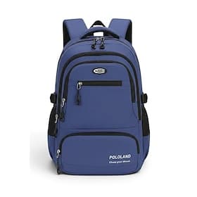 Student Large Capacity Waterproof Backpack for Boys  Teens, Polyester School Bookbag with Multi Compartments, Laptop Travel Backpack with Luggage Strap, Casual