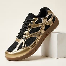 Men's Colorblock Walking Sneakers, Lace-Up Retro Sport Shoes, Comfortable Casual Shoes for Outdoor, Travel, Daily Wear