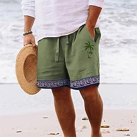 Men's Sun Graphic Prints Swim Trunks Swim Shorts Board Shorts Mid Waist Streetwear Hawaiian Designer Casual Daily Holiday Zipper Pocket Elastic Waist Designer