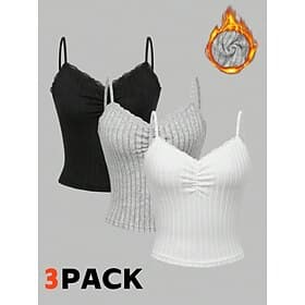 Women's Tank Top Ribbed Solid Color Stylish Hot Beach Sleeveless Spaghetti Straps Crop Tops Casual Vacation Wear BlackWhiteGray Summer