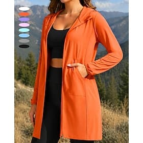 Women's Windbreaker Softshell Jacket Hiking Jacket Outdoor Sun Protection Quick Dry Lightweight Breathable Hiking Outfits Hiking Clothes Summer Spring Jacket C