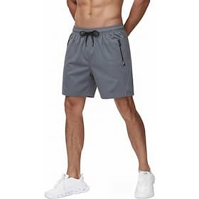 Men's Athletic Shorts Shorts Summer Shorts Casual Shorts Drawstring Pocket Elastic Waist Plain Comfort Quick Dry Knee Length Casual Outdoor Beach Vacation Fash