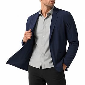 Men Lightweight Jacket Casual Office Classic Simple Style Summer Spring Elastane Terylene Solid Color Lightweight Slim UPF 50 Sun Protection Single Breasted Tw
