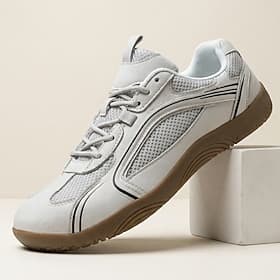 Men's Lightweight Walking Sneakers, Breathable Lace-Up Casual Shoes, Soft Non-Slip Sole Shoes for Travel, Outdoor, Daily Wear