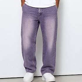 Per uomo Pantaloni Pantaloni casual 100% cotone Pantaloni di denim Elastico in vita Gamba Dritta Semplice Comodità Morbido Lunghezza intera Casuale Quotidiano thumbnail 2