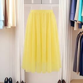 Retro Vintage 1950s Petticoat Hoop Skirt Under Skirt Tulle Skirt A-Line Fancy Dress Women's Masquerade Party Evening Wear Cocktail Party Tea Party Adults' Skir