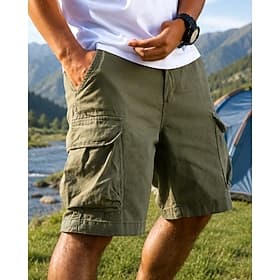 Herren Outdoor Shorts Cargoshorts Wandershorts Cambat Shorts Sommer Frühling Herbst Außen Normale Passform Wasserdicht Schnelltrocknend Leicht Atmungsaktiv Sho