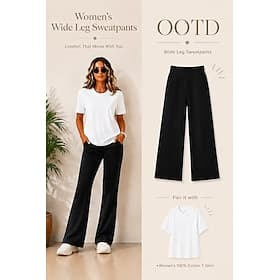 Women's Slacks Straight Streetwear Casual Full Length Natural Plain Pocket Elastic Waist Soft Street Holiday Weekend claret Depression Green Grey Black Fall Re thumbnail 2
