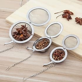 3PCS Stainless Steel Seasoning Balls Tea Infuser Spice Balls Stew Seasoning Box Round Soup Kitchen Utensils Kitchen Accessories