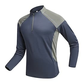 Men's Hiking Shirt Quarter Zip Sweatshirt Performance Shirt Long Sleeve Stand Collar Shirt Top Outdoor Quick Dry High Elasticity Moisture Wicking Breathable Su