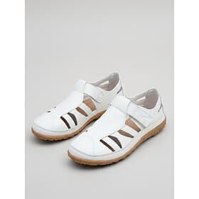 Women's White Closed-Toe Sandals – Breathable Cutout  Lightweight Comfort Fisherman Sandals for Casual, Walking, Travel and Everyday Wear