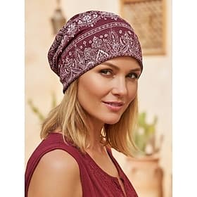 Women's Bohemian Mesh Polyester Hat,Can be Neck Gaiter, Multi-Functional Summer Headwear and Neck Accessory, Lightweight Breathable Travel and Casual Outdoor S