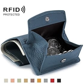 Genuine Leather Women Wallets and Purses Fashion Small Wallet with Mini Coin Pocket Rfid Blocking Purse