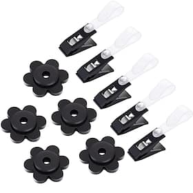 10 Pcs Garden Flag Rubber Stoppers and Anti-Wind Garden Flag Clips, Rubber Garden Flag Stoppers Holder Flag Stops Clips for Christmas Garden Yard Flag Pole Sta