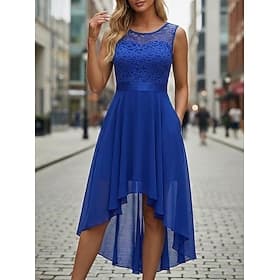 Women's Midi Dress Chiffon Dress Cocktail Dress Elegant Fashion Modern Vacation Party Weekend Regular Fit Floral Sleeveless Crew Neck Khaki Pink Wine Royal Blu