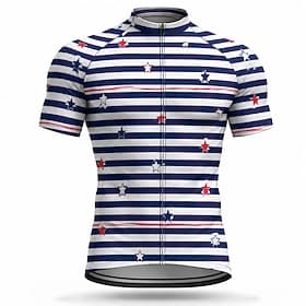 America's 250th Anniversary Men's Rash Guard Cycling Jersey Abstract Short Sleeve Bike Jersey Top with 3 Rear Pockets Mountain Bike MTB Road Bike Cycling UV Re thumbnail 2
