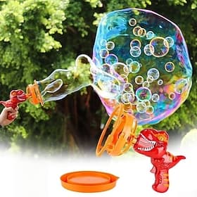 Dinosaur Bubble Gun Machine for Kids, T-Rex Giant Bubble Blower with Bubble in Bubble Effect, Automatic Portable Bubble Maker for Toddlers, Outdoor Summer Toy