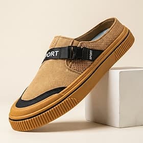 Men's Slip-On Skate Sneakers, Casual Sport Walking Shoes, Non-Slip Flat Sole Shoes for Streetwear, Travel, Daily Wear