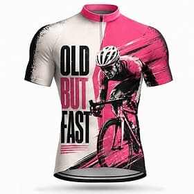 Voor heren Uitslagbescherming Wielrenshirt Abstract Korte mouw Fietsen Shirt Kleding Bovenlichaam met 3 achterzakken UV-bestendig Sneldrogend Met zakken Rits A thumbnail 4