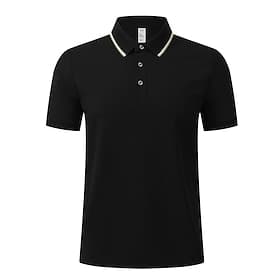 Voor heren Wandelen poloshirt Zwart Korte mouw Kleding Bovenlichaam Golfkleding Kleding Outfits Draag kleding