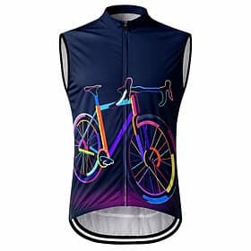Voor heren Wielrenvest Wielrenshirt Geometrisch Mouwloos Fietsen Ves / Mouwloos Shirt Kleding Bovenlichaam met 3 achterzakken Sneldrogend Achterzak Vochtregele thumbnail 5