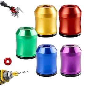 5Pcs Magnetizer  Demagnetizer Tool Set, Upgrade Magnetic Screw Holder, Drill Magnetic Bit Holder, Removable Magnetic Screwdriver Drill Bit, Holder for Hex Scre