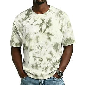Men's Tie Dye 100 Cotton T Shirt Short Sleeve T shirt Crew Neck Shirt Vacation Daily Gym Street Blue Yellow Pink Spring  Summer Clothing Apparel S M L XL 2XL 3 thumbnail 2