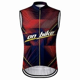 Voor heren Wielrenvest Wielrenshirt Geometrisch Mouwloos Fietsen Ves / Mouwloos Shirt Kleding Bovenlichaam met 3 achterzakken Sneldrogend Achterzak Vochtregele thumbnail 4