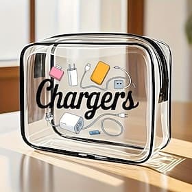 Clear Travel Toiletry Bag For Men And Women, Transparent Makeup And Cosmetic Storage Pouch, Portable Waterproof Organizer For Airport Security, Skincare, Toile