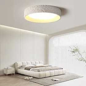 Flush Mount Ceiling Light,16''Modern Close to Ceiling Lamp with Resin Shade,1 Light Semi Flush Mount Ceiling Light Fixture,Farmhouse Drum Light Fixture for Bed